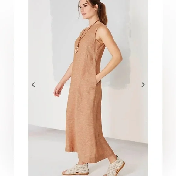 Pure Jill Linen A-Line Maxi Dress size 2X lagenlook - Picture 2 of 7